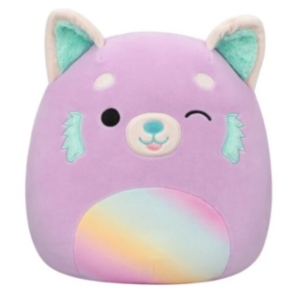 Squishmallows Original - Lexis the Purple Red Panda w/Rainbow Belly 12 Inch BNWT - Picture 1 of 3